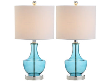 Colette 20" Mini Glass LED Table Lamp - JONATHAN Y